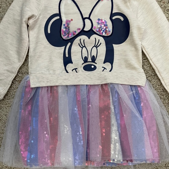 Minnie Mouse Pink Tutu Sweater Dress NWT - Picture 3 of 4
